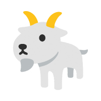 Emoji Goat iPhone Noto 글꼴, 염소, 포유 동물, 고양이 포유 동물과 같은, 동물 png | PNGWing